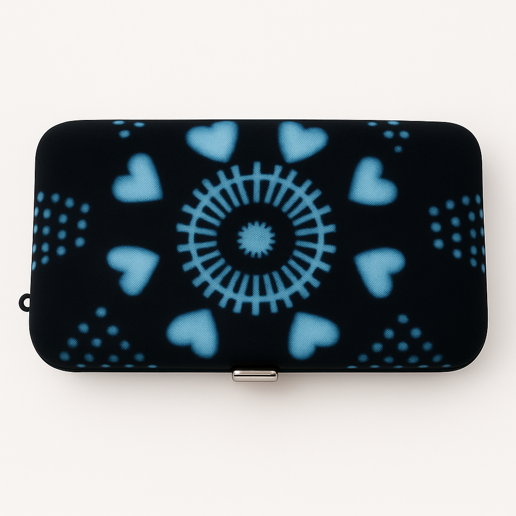 Hand Made Ankara Clutch Purse - Unique Pattern - Matching Accessories - Bluey