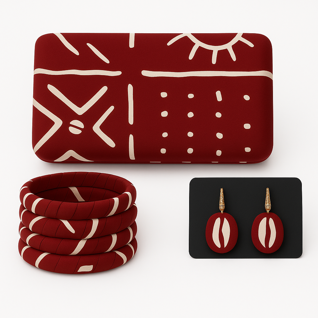 Hand Made Ankara Clutch Purse - Unique Pattern - Matching Accessories - Streetz
