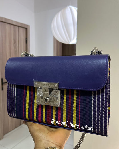 Omo Handmade handbag - Genuine leather and Asooke