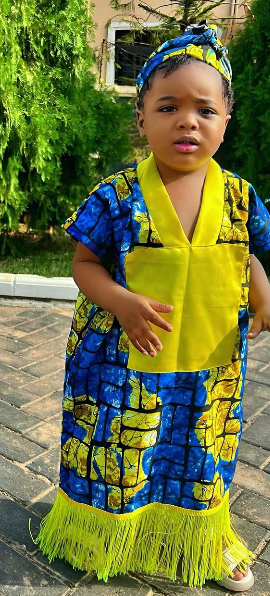 Twin Ankara set - Boubou and shorts set