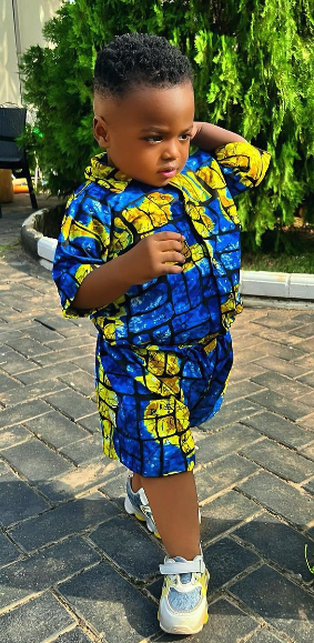 Twin Ankara set - Boubou and shorts set