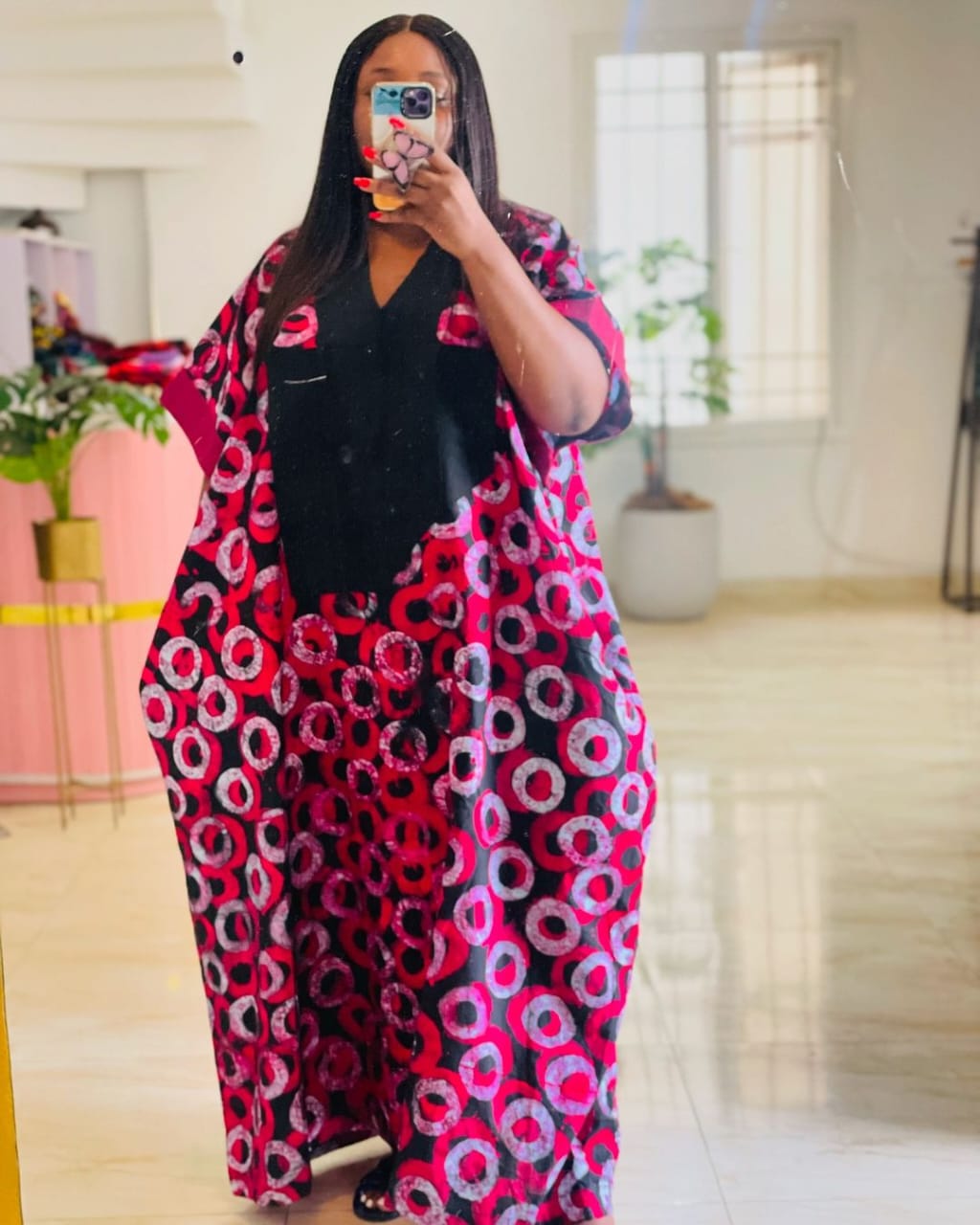 Mini Boubou - Handmade Ankara Dress - Purple Vibes