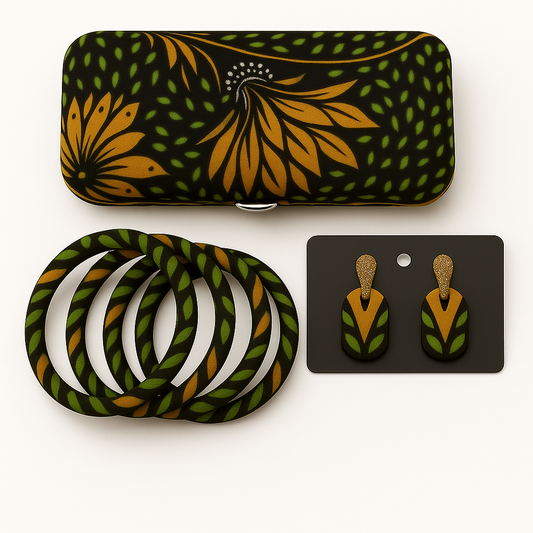 Hand Made Ankara Clutch Purse - Unique  Pattern - Matching Accessories - flora