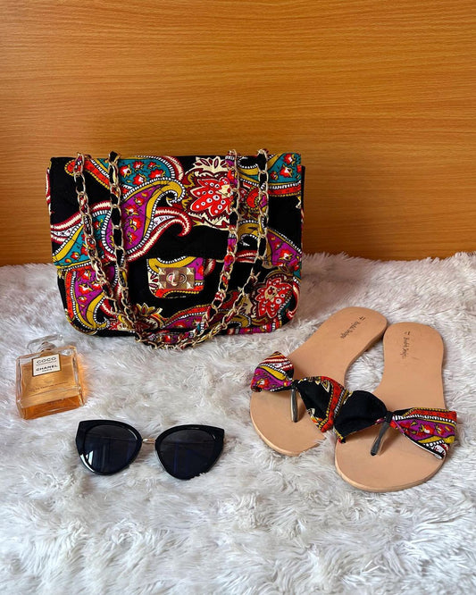 Handbag and Footwear Vibrant Combo