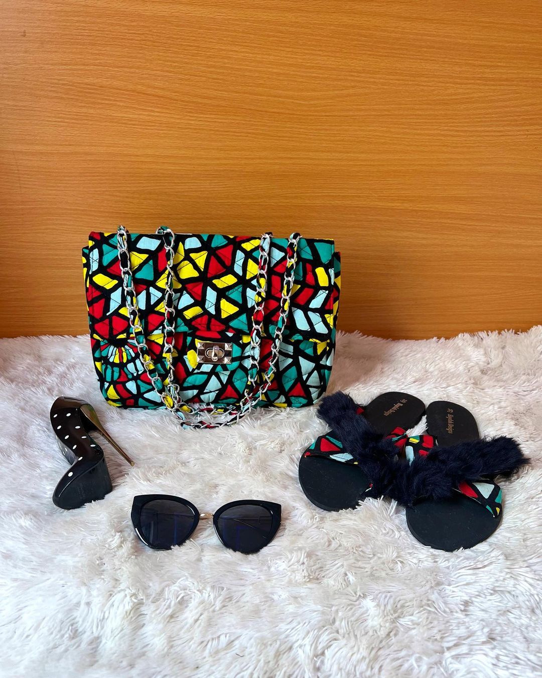 Handbag and Footwear Vibrant Combo