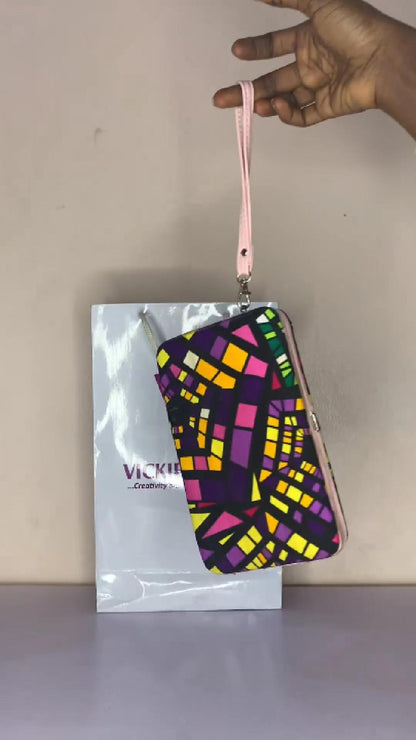 Geometric print Purse - Phone holder