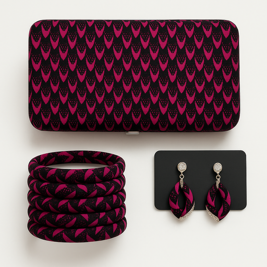 Hand Made Ankara Clutch Purse - Unique  Pattern - Matching Accessories