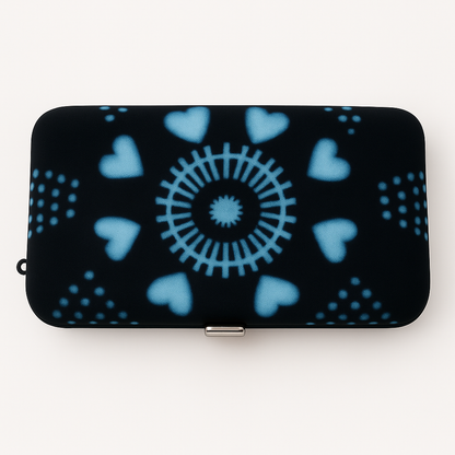 Hand Made Ankara Clutch Purse - Unique  Pattern - Matching Accessories - Bluey