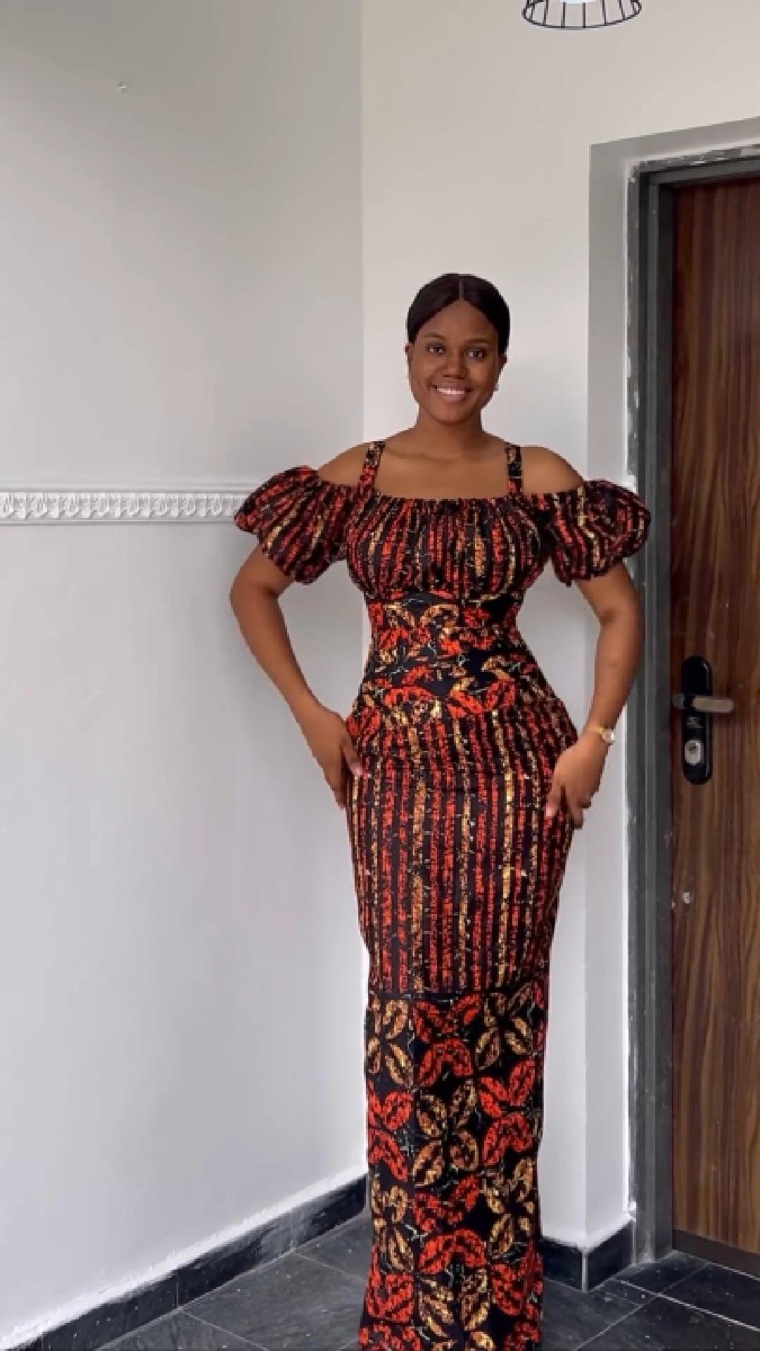 Esther formal-casual Ankara maxi dress