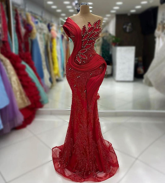 Swirls of love glam Asoebi Prom Gown